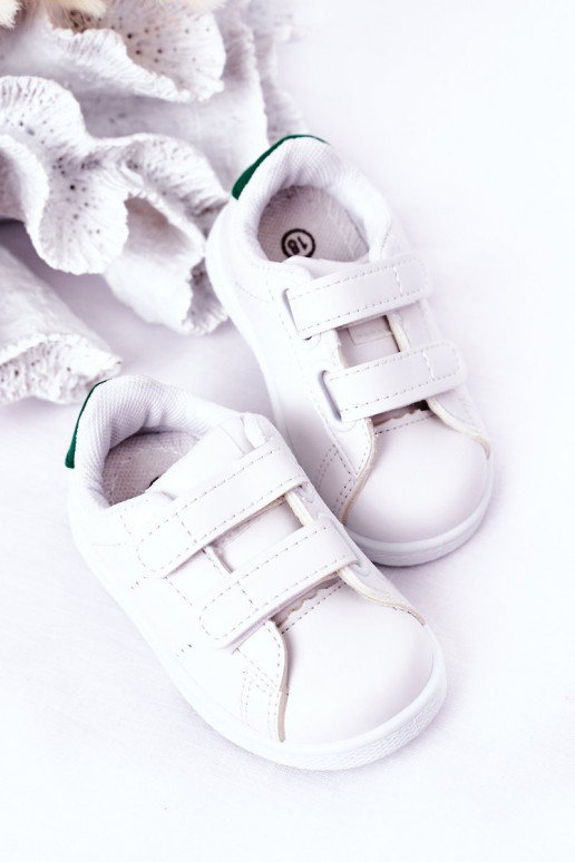 Zapatillas deportivas para niños con cierres adhesivos Color blanco-verde California