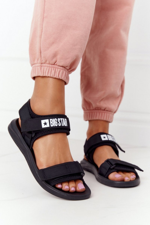 Sandalias estilo deportivo Big Star HH274A024 color negro