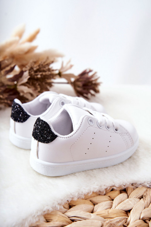 Zapatillas Infantiles Color Blanco-negro Brillante