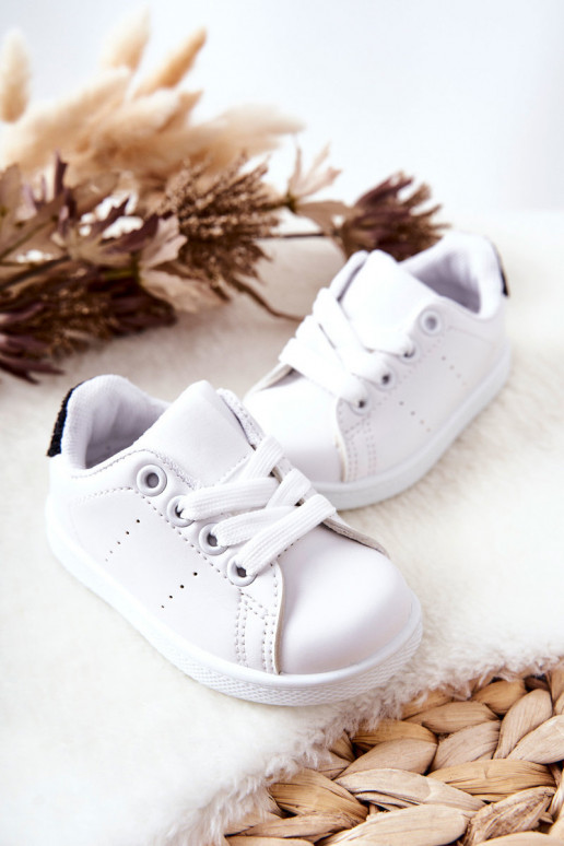 Zapatillas Infantiles Color Blanco-negro Brillante