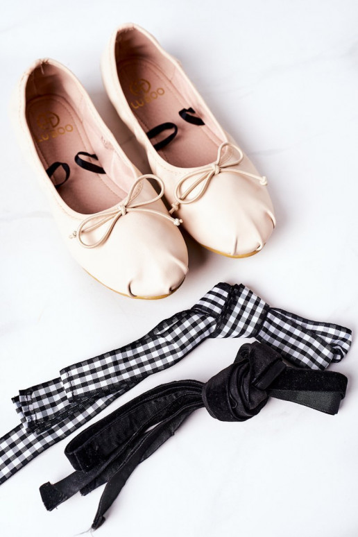 bailarinas con cintas Lu Boo Nude bailarinas con cintas Lu Boo Nude