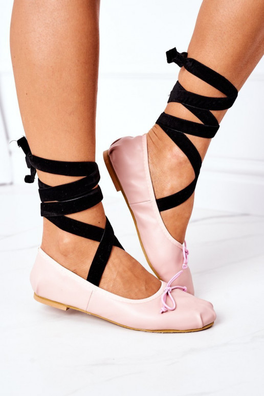 bailarinas con cintas Lu Boo rosa