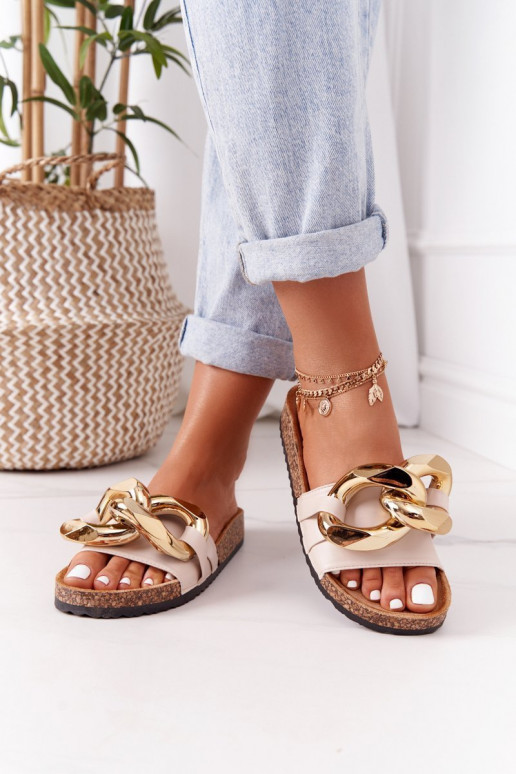 Sandalias con cadenas beige Last Dance Sandalias con cadenas beige Last Dance