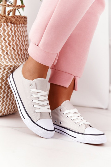 Zapatos casual de modelo clásico en color gris.