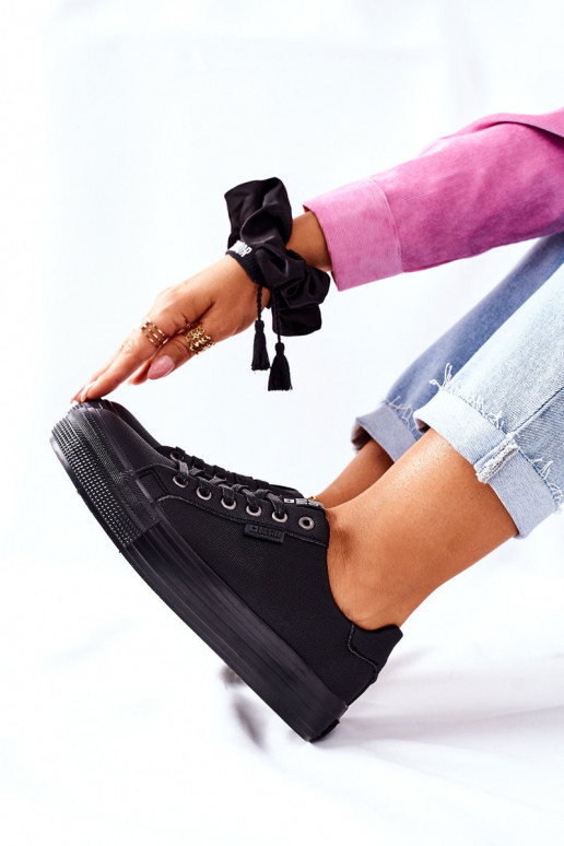 Zapatos de mujer con plataforma BIG STAR II274345 negro Zapatos de mujer con plataforma BIG STAR II274345 negro