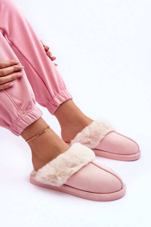 Pantuflas con pelo rosa Pinky