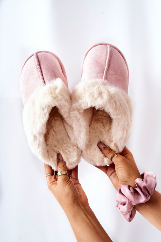 Pantuflas con pelo rosa Pinky