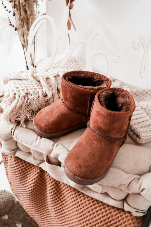 Cálidas botas de invierno para niños en color marrón Gooby