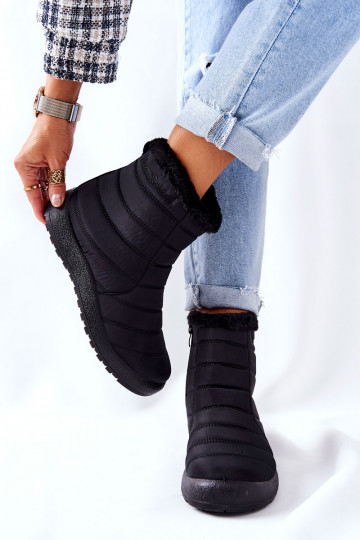 Botas de nieve calentitas para mujer en color negro Mezyss