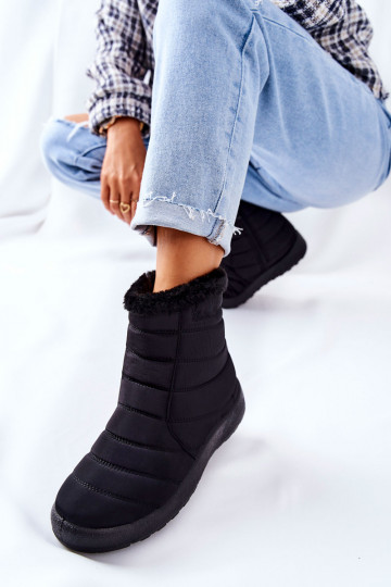 Femenino calentamiento Botas de nieve de color negro Mezyss 2