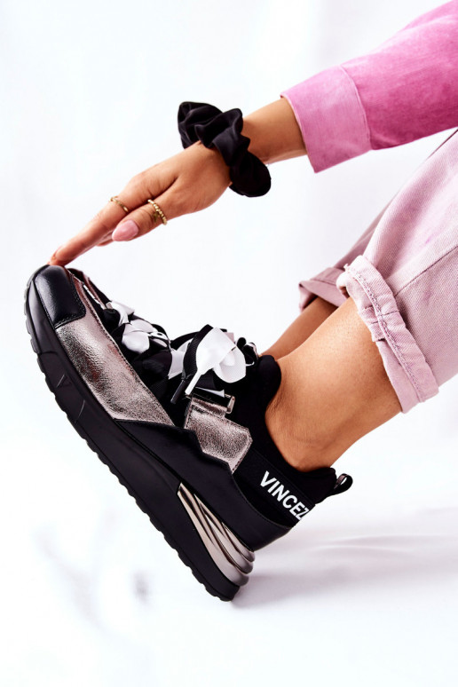 Zapatos estilo deportivo Modelo zapatillas Zapatillas Color negro y plateado Dexla