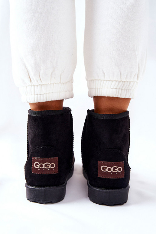Botas de nieve calentadas con pelo interior color negro Vicandi