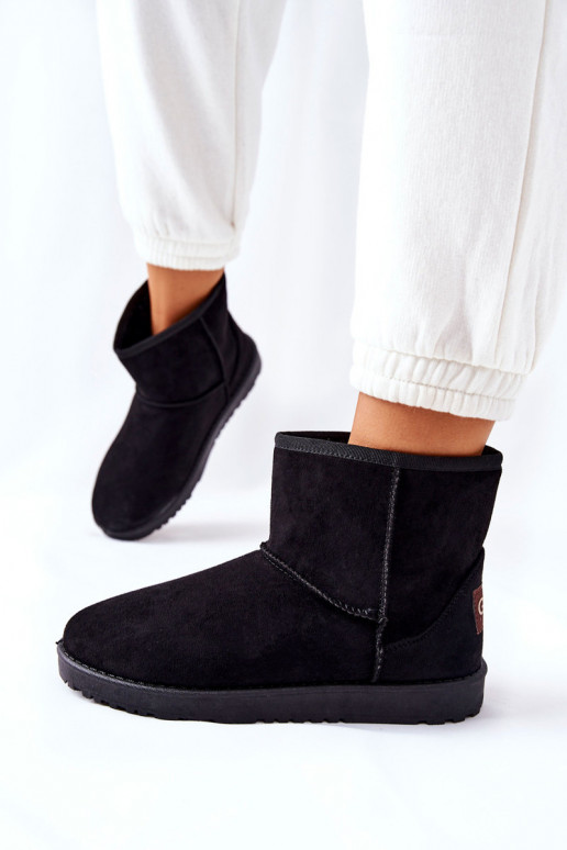 Botas de nieve calentadas con pelo interior color negro Vicandi