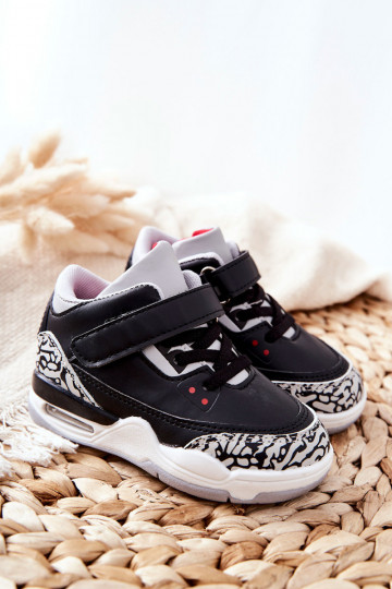 Deportivas infantiles Lino Negro y rojo