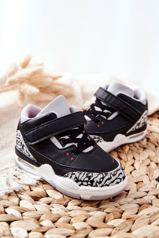 Deportivas infantiles Lino Negro y rojo