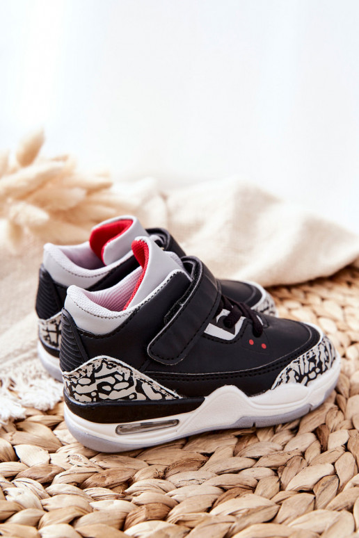 Deportivas infantiles Lino Negro y rojo