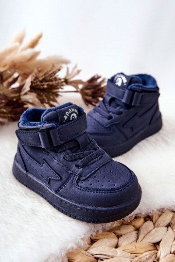 Calzado deportivo infantil calentito en color azul oscuro Clafi