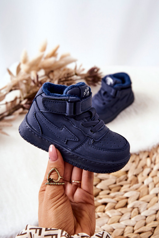 Calzado deportivo infantil calentito en color azul oscuro Clafi