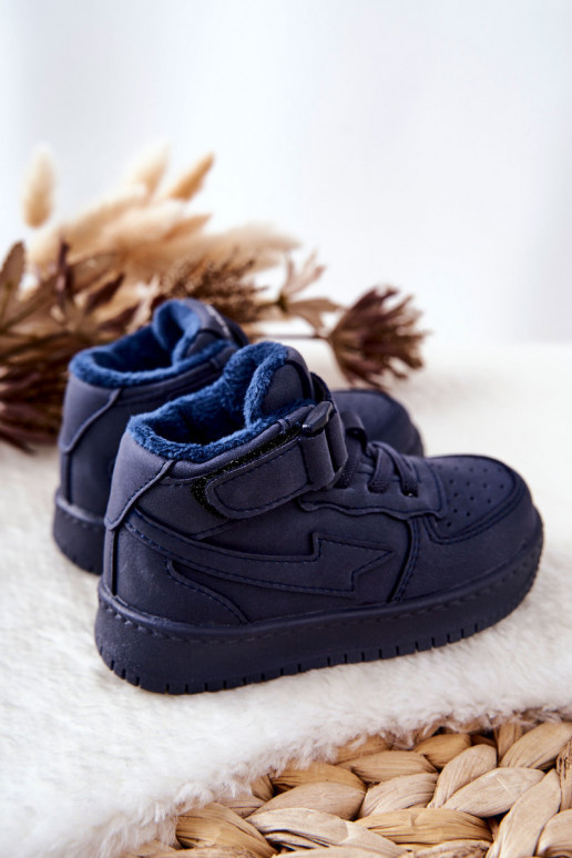 Calzado deportivo infantil calentito en color azul oscuro Clafi