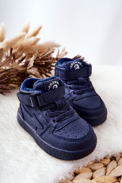 Calzado deportivo infantil calentito en color azul oscuro Clafi