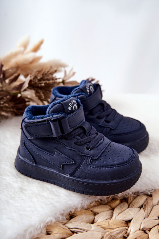 Calzado deportivo infantil calentito en color azul oscuro Clafi