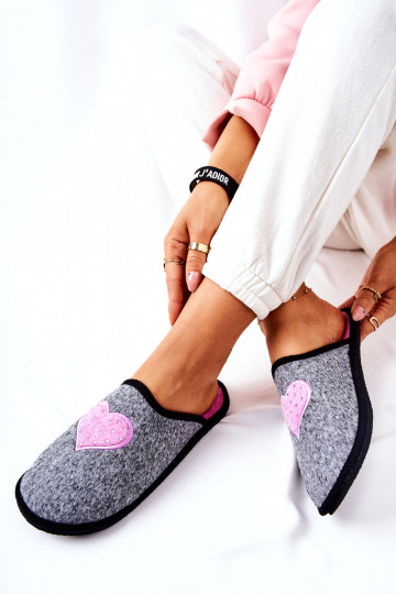 Pantuflas Panto Fino II267010 color gris-rosa 2