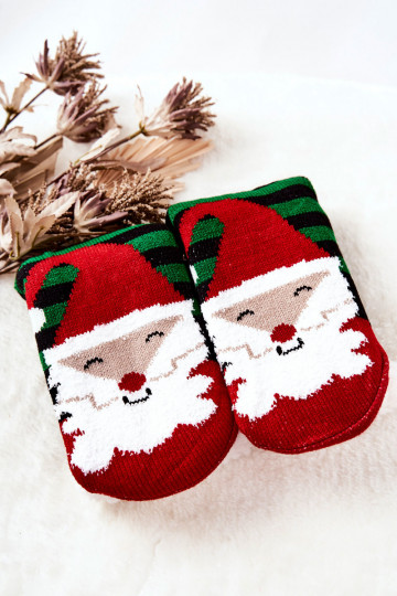 Calcetines Largos Navideños Papá Noel Negro y verde 2