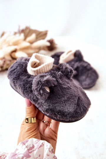 Pantuflas calefactables con cierre de tirador en color gris Dessi