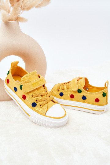 Calzado casual infantil con cierres adhesivos BIG STAR JJ374056 color amarillo 2