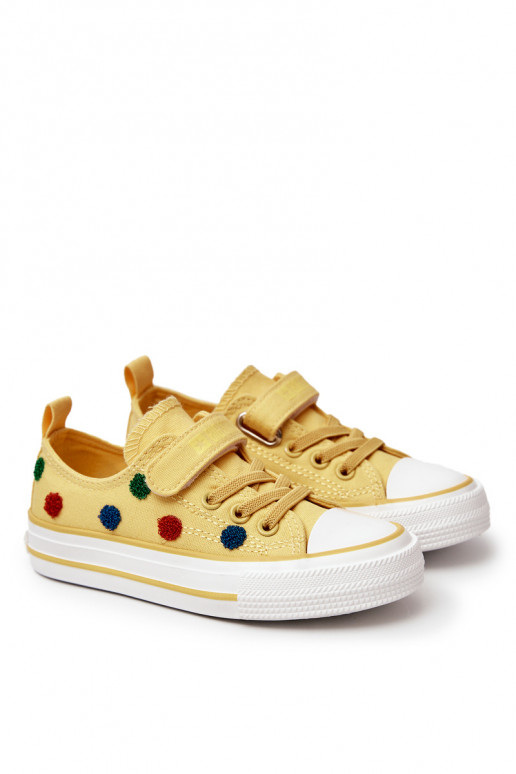 Calzado casual infantil con cierres adhesivos BIG STAR JJ374056 color amarillo