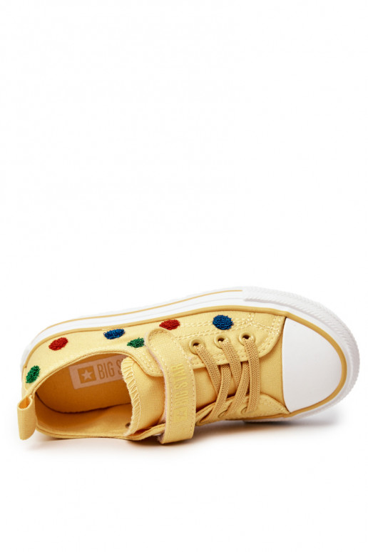Calzado casual infantil con cierres adhesivos BIG STAR JJ374056 color amarillo