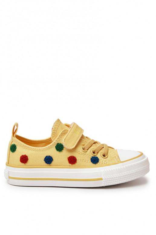 Calzado casual infantil con cierres adhesivos BIG STAR JJ374056 color amarillo