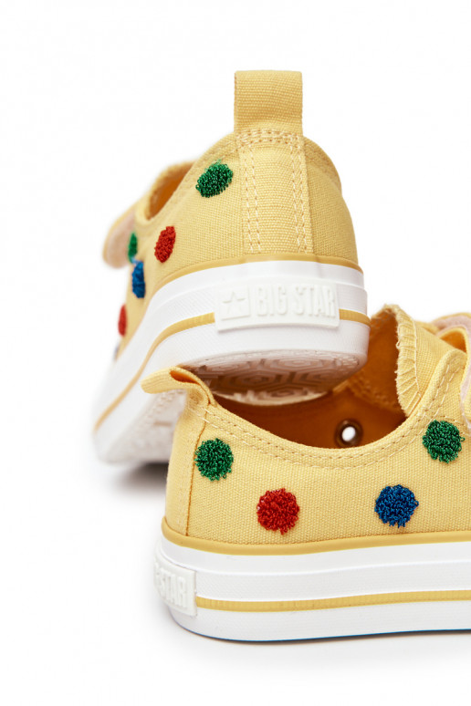 Calzado casual infantil con cierres adhesivos BIG STAR JJ374056 color amarillo