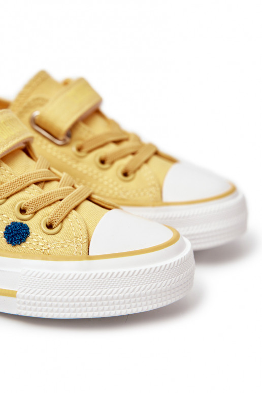 Calzado casual infantil con cierres adhesivos BIG STAR JJ374056 color amarillo