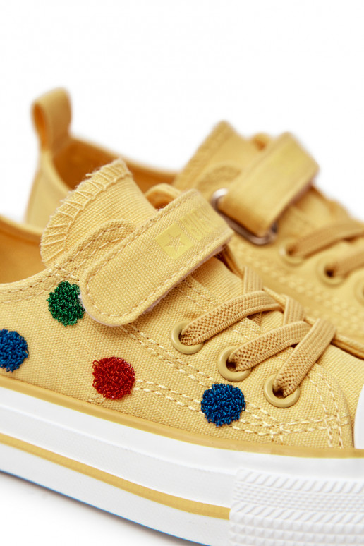 Calzado casual infantil con cierres adhesivos BIG STAR JJ374056 color amarillo