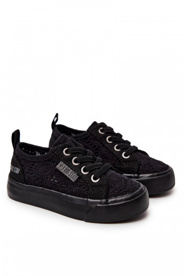Zapatos de ocio con elementos calados Big Star JJ374133 color negro. 2