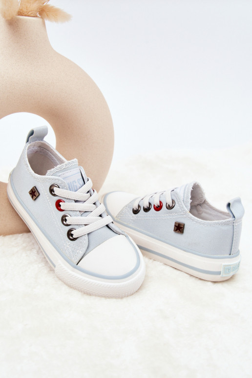 Deportivas infantiles de suela plana modelo clásico BIG STAR HH374094 color azul