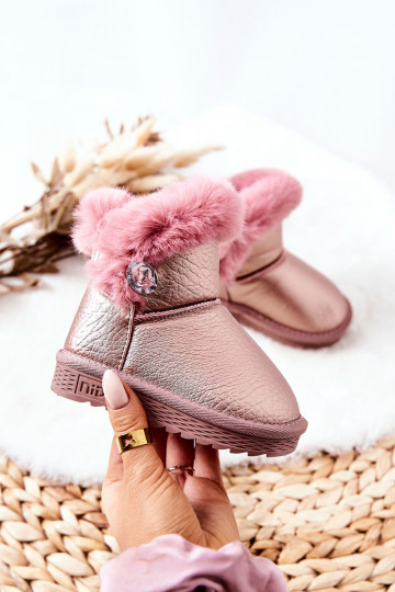 botas de nieve calentadas con pelo en color rosa Bessie