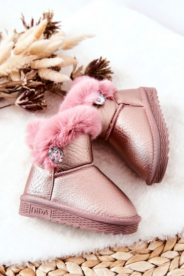 botas de nieve calentadas con pelo en color rosa Bessie 2