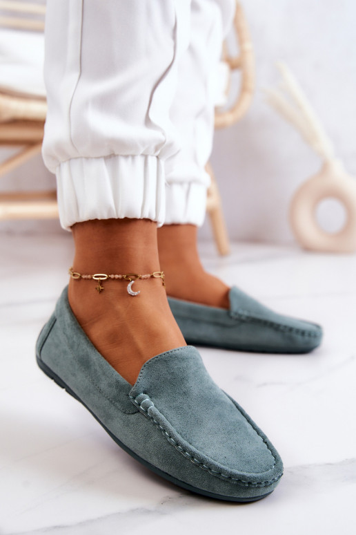 Mocasines de ante color menta Morreno
