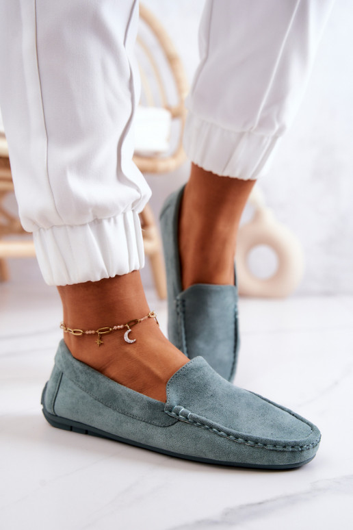 Mocasines de ante color menta Morreno