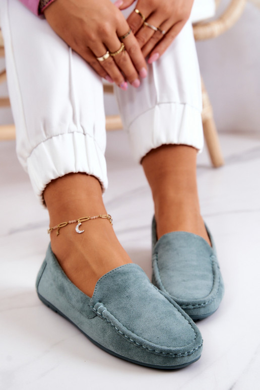 Mocasines de ante color menta Morreno