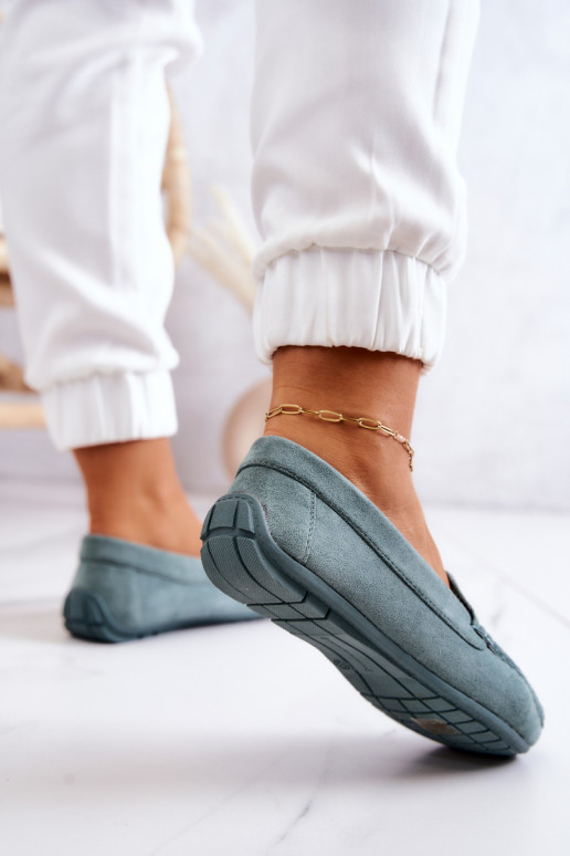 Mocasines de ante color menta Morreno