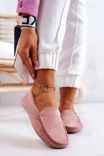 Mocasines de ante Morreno rosa