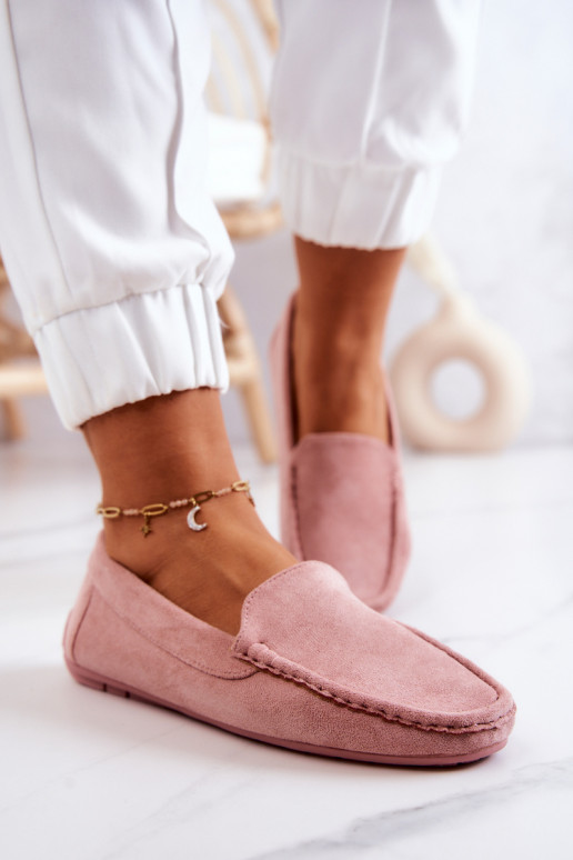 Mocasines de ante Morreno rosa