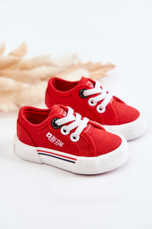 Zapatos planos infantiles Big Star JJ374162 color rojo