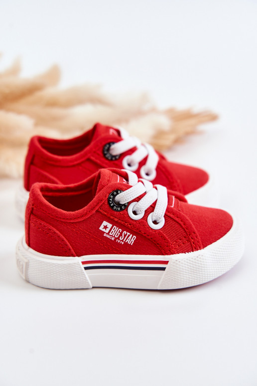 Zapatos planos infantiles Big Star JJ374162 color rojo