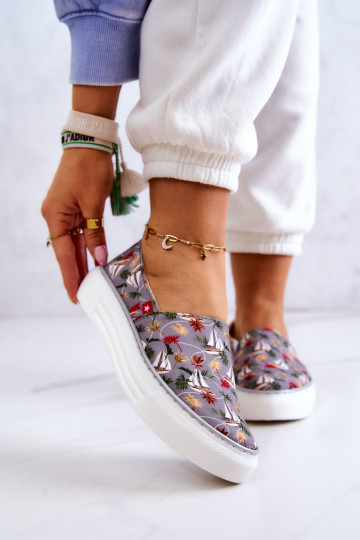 Zapatillas Slip On Memory Foam Big Star JJ276015 color gris