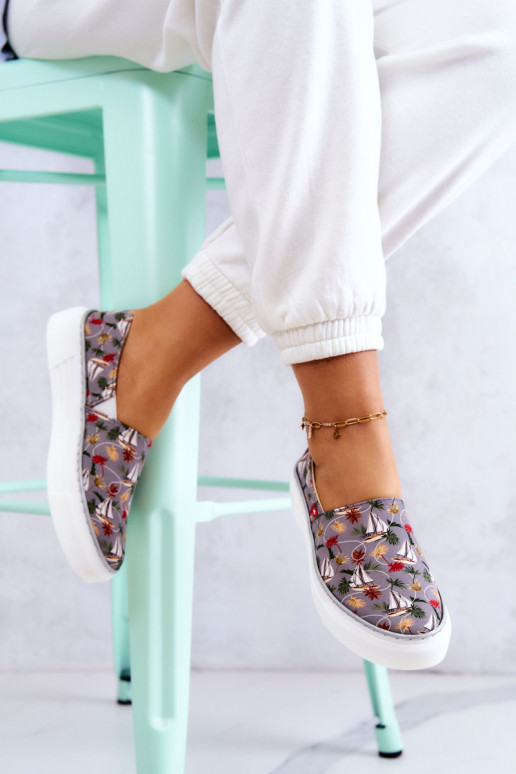 Zapatillas Slip On Memory Foam Big Star JJ276015 color gris