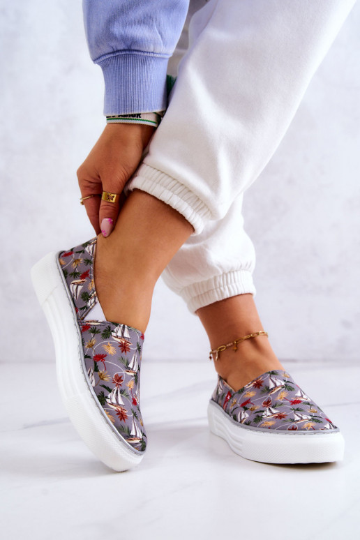 Zapatillas Slip On Memory Foam Big Star JJ276015 color gris